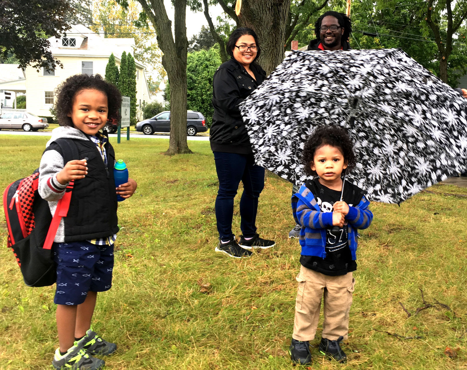 Playing in the rain